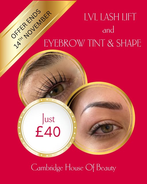 LVL lash lift special offer. Book now before 14th November.